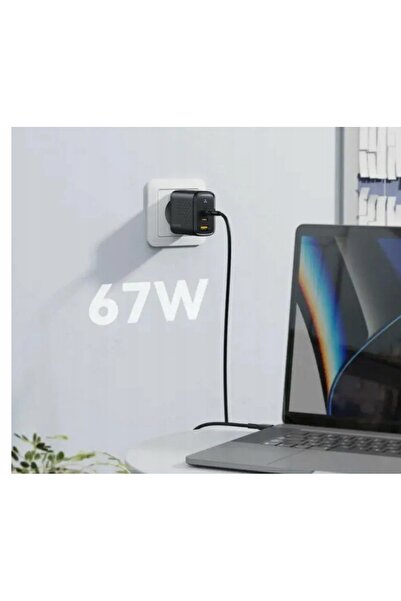 NO BRAND Încărcător VOLTME USB-C, 67W, cu 3 porturi Type C, rapid, GaN
