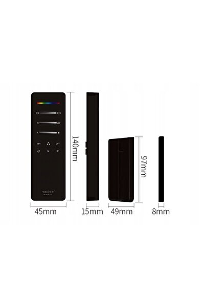 NO BRAND Telecomandă RF neagră C6 pentru controlere LED digitale SPI WS2811 W...