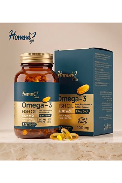 homm bitkisel Homm vita omega-3 Balık yağı içeren takviye edici gıda