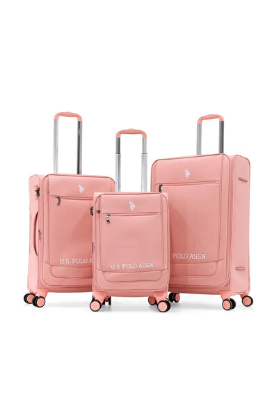 U.S. Polo Assn. 3-Piece Softshell Luggage Set | 20" 24" 28" Spinner Suitcases...