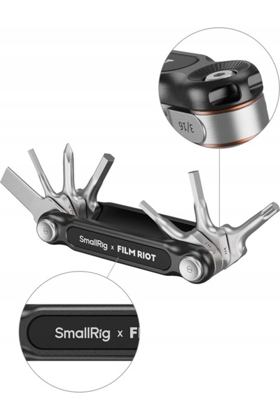NO BRAND Smallrig 4374 Set de chei multifuncționale pliabile 7-în-1, Negru