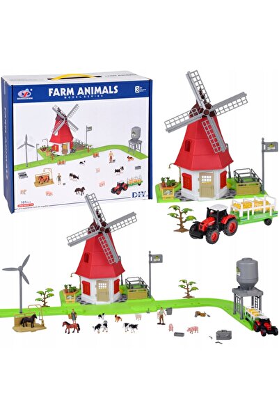 Jokomisiada SERIA ZWIERZĘTA FARMA Set moară de vânt WIATRAK 101 figurine ZA5688