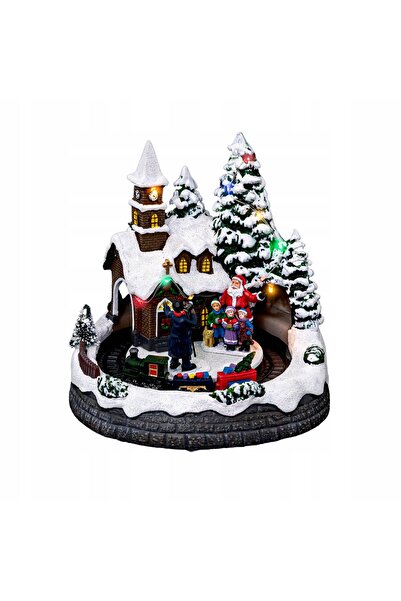 Fééric Lights and Christmas DECORAȚIE FIGURINĂ LED DE CRĂCIUN SAT DE IARNĂ SA...