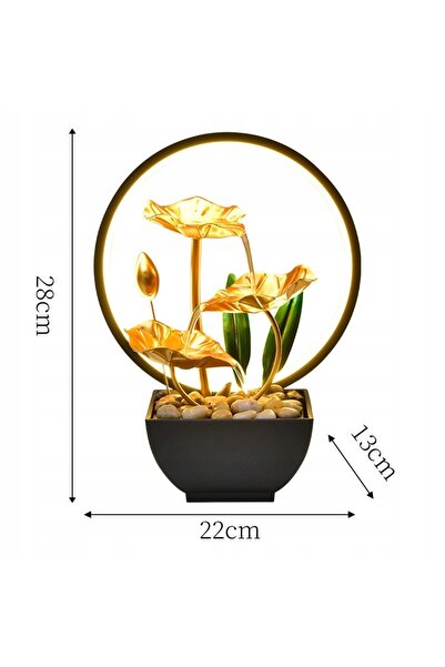 NO BRAND Fântână decorativă cu apă, stil Zen, cu frunză de lotus, de birou, c...