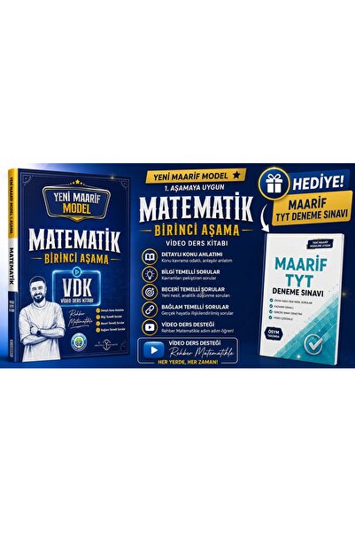 Rehber Matematik 2027 MAARİF MODEL 1.AŞAMA MATEMATİK VİDEO DERS KİTABI-MAARİF...