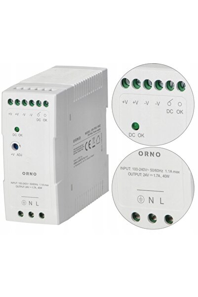Orno Sursă de alimentare industrială pentru șină DIN 24V CC 1.7A 40W