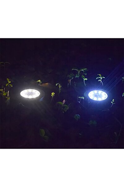 Unitec Set de 12 lumini solare de grădină, tip disc, cu țăruș, pentru exterior