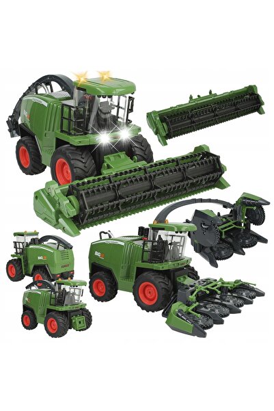 NO BRAND Jucărie Mașină Agricolă 2-în-1 Combină de Recoltat Grâu și Porumb He...