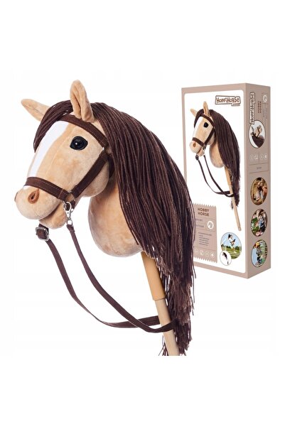 NO BRAND Cal de joacă A3 Hoppihorse cu fluieră, accesorii bej incluse