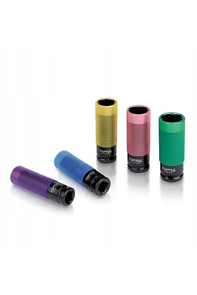 NO BRAND Set de chei tubulare de impact pentru jante 1/2, 5 piese, CR-MO, TOP...
