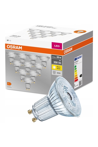NO BRAND Bec LED Osram 10x GU10 4,3W=50W 2700K 350lm
