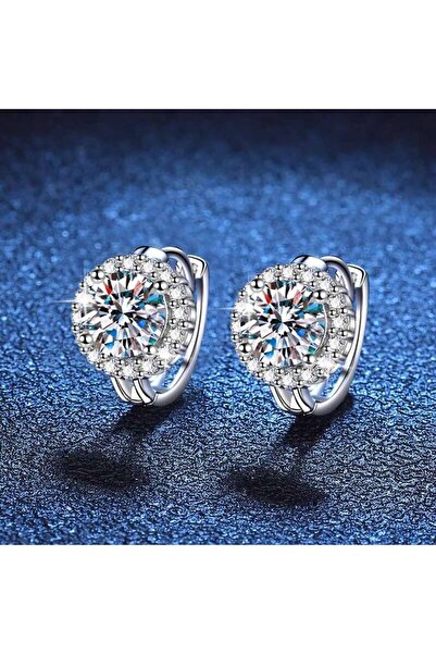 Choice1 1ct X 2 white Classic Real D Color Moissanite Diamond Hoop Earrings F...