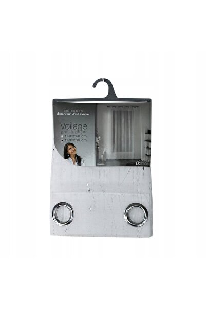 Douceur D'INTERIEUR FIRANA perdea decorativă din satin alb 140x240 cm