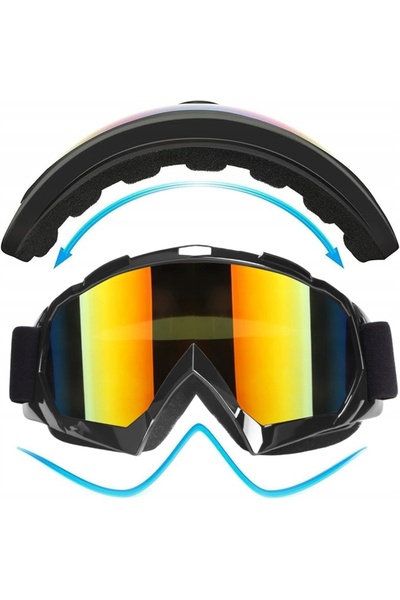 NO BRAND Ochelari de motocicletă, scuter, quad, skateboard, ochelari de prote...