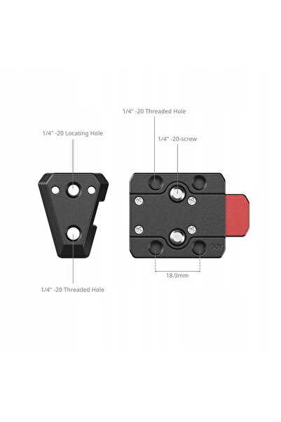 NO BRAND Kit placă de montare V-Lock cu eliberare rapidă SmallRig 6021