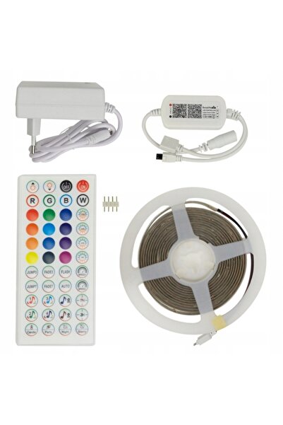 ecolight Bandă LED COB, RGB colorat, 450 15W/m, Sursă de alimentare, 3m