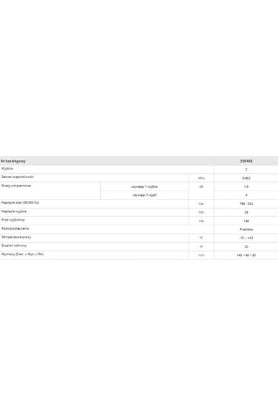 NO BRAND Alimentator antenă 24V 130mA Televes 5504 Splitter 1/2 ieșiri