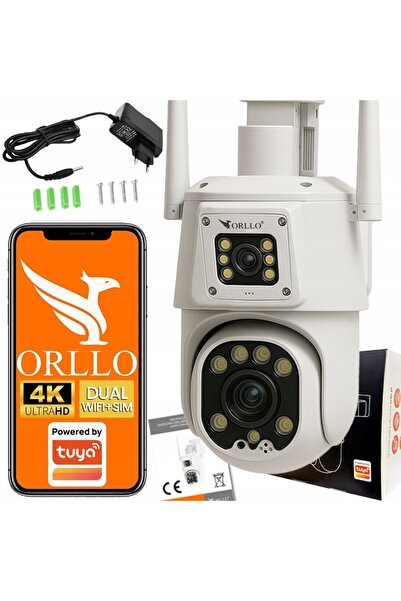 NO BRAND ORLLO TZ8 4K Cameră IP WiFi de exterior, rotativă, cu 2 lentile, cu ...