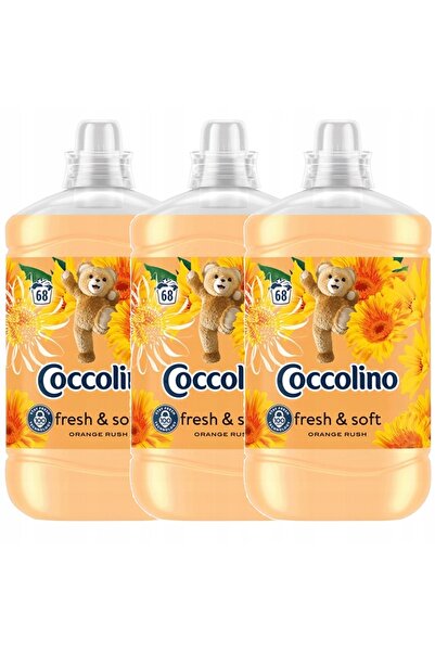 Coccolino Balsam de rufe Fresh&Soft Orange Rush 1,7L 68 spălări x3