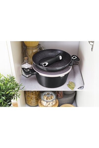 Berlinger Haus Set de oale și tigăi 6el tigaie wok gri pentru inducție și gaz