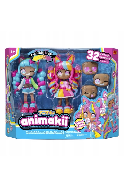 EPEE EP60525 Animakii Păpușă anime cu bomboane și balon de gumă + 32 de stiluri