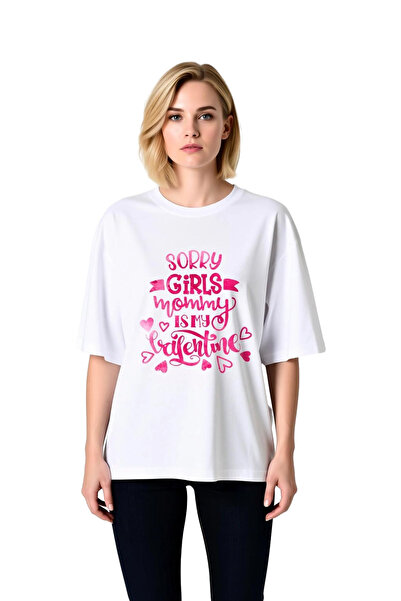 PayBuy Women's Oversize Short Sleeve T-Shirt Mommy Darling Printed Heart Patt...