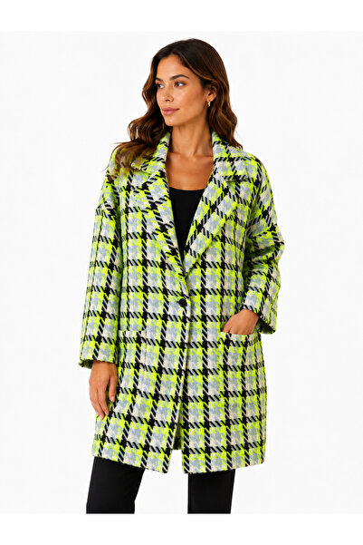 Neden Tekstil Γυναικείο παλτό oversize με καρό σχέδιο