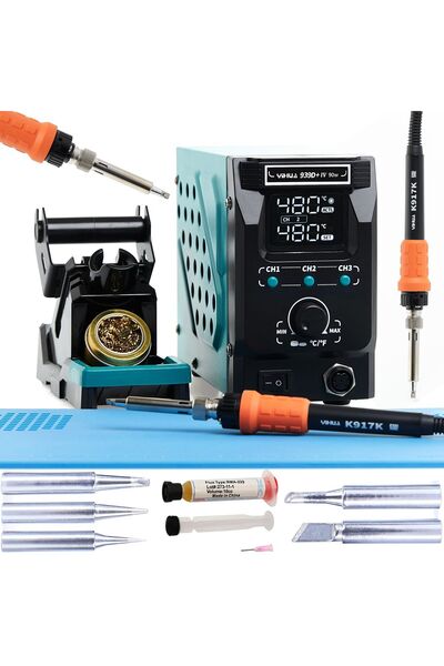 TECHREBAL Yihua 939D+-IV 90W Kit Stație de Lipit + Vârfuri + Kit Flux