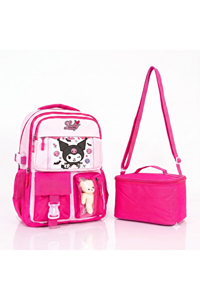Nico Korean Style Kuromi Girls' School Bag with Accessories, Girls' and Boys'...
