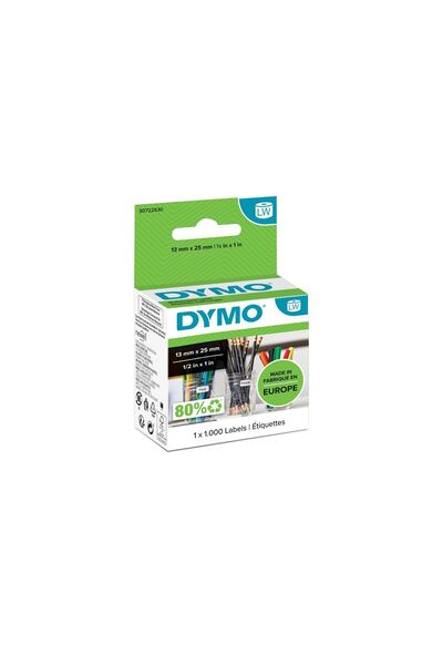Dymo Etichete Universale 25mm x 13mm Albe, 1000 Etichete/Rolă, S0722530