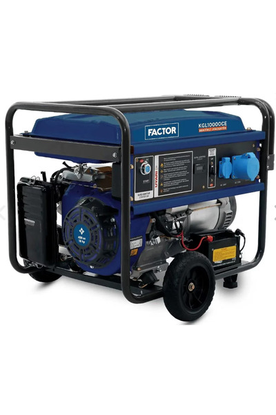 Factor KGL 10000 CE Marşlı 10 kVA Monofaze Benzinli Jeneratör