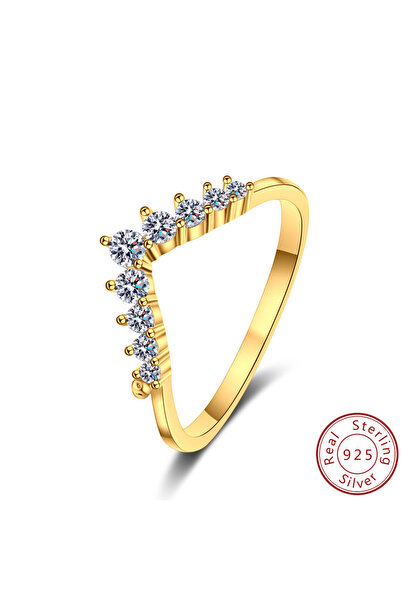 Choice9 10 Gold color S925 Sterling Silver Little Princess Crown Diamond Ring...