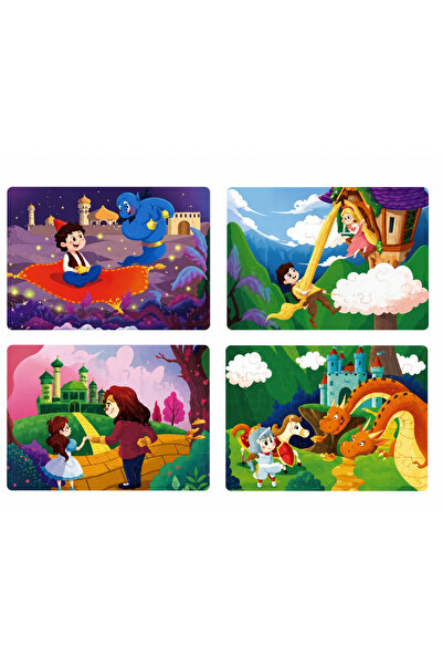 OEM Puzzle educativ cu povești clasice – set progresiv cu 4 modele