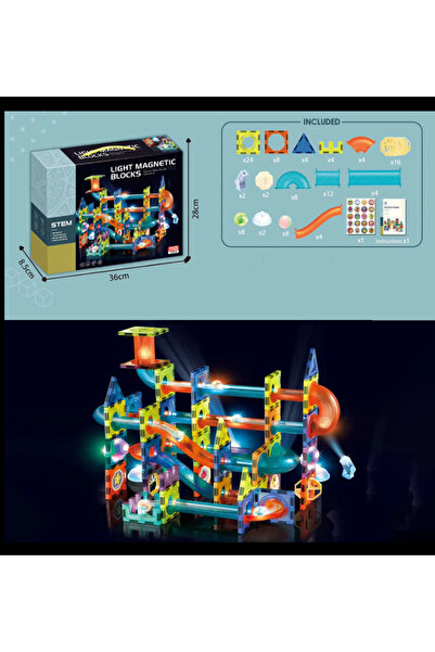 OEM Set Construcție Magnetică 3D cu Lumini – 89-166 piese, Joc STEM pentru Copii 3+