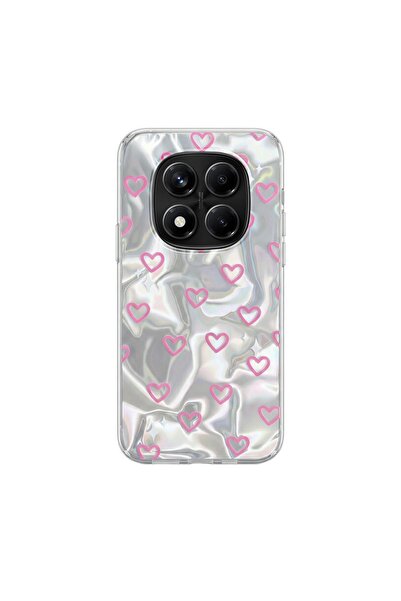 Zebana Xiaomi Redmi Note 15 Pro 4G Uyumlu Kılıf Pink Heart Silikon Kılıf Pembe