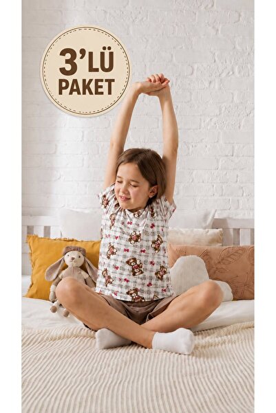 MODABOX 3-Pack Girls' Cotton Crew Neck Short Sleeve Basic T-Shirt Comfortable...