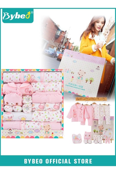 BYBEO 18PCS Newborn Baby Gifts Set, Newborns Layette Gift for Girl Boys, Infa...