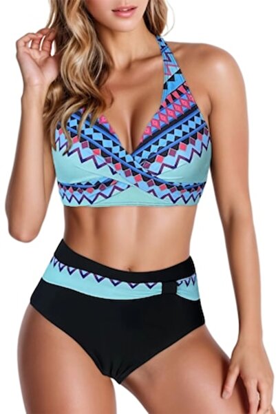 SINBINTA Costum de baie pentru femei, SINBINTA, 2 piese, Push-up, Exotic, Bre...