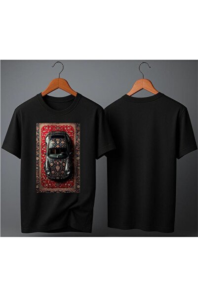 ELFERA Oversized Car Printed Ethnic Design Unisex T-Shirt