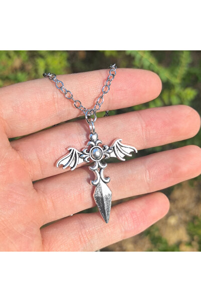 Choice1 Style 2 Special Wind Cross Skeleton Spider Set Necklace, Y2K Personal...