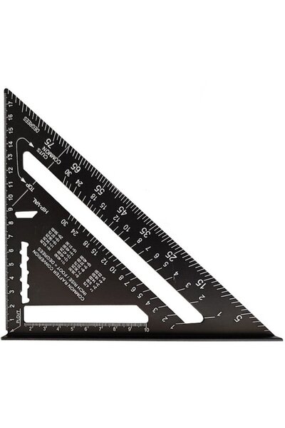 OEM Echer de tâmplar 180 mm - Riglă din aluminiu - Echer triunghiular de tâmp...
