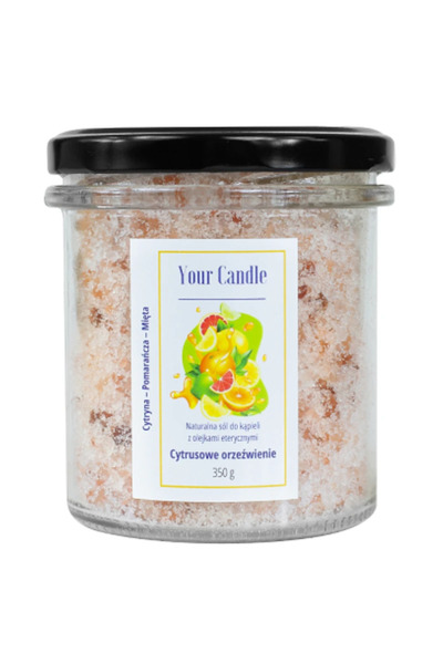 Your Candle Αλάτι μπάνιου με αιθέρια έλαια εσπεριδοειδών και θειικό μαγνήσιο,...
