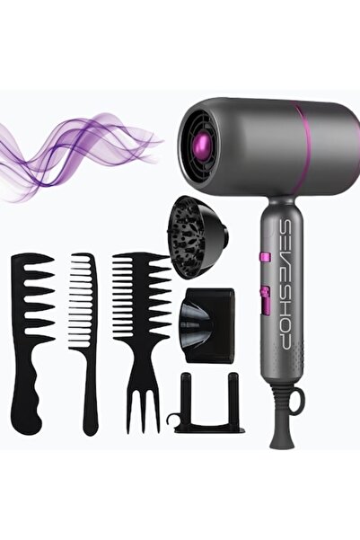 Seve Shop Uscător de păr ionic profesional SeveShop ®   1800W, Uscător de păr...