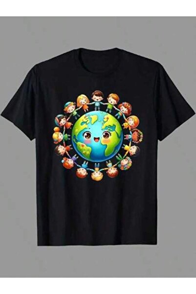 45 BPM Men's Youngsters' Earth Day Cartoon Youngsters Save Planet Cool Graphi...