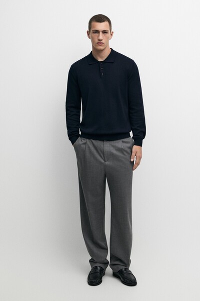 Massimo Dutti %100 pamuklu polo yaka triko