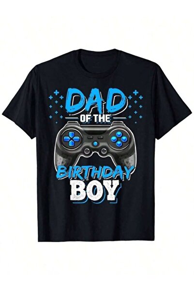 23ERVA Dad Of Boy Matching Video Gamer Birthday Party Shirt% 220G Soft Comfor...