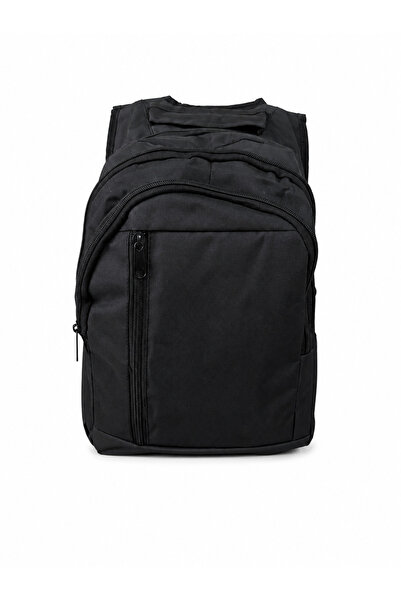 ELOVE Unisex Black School Bag with Back Support - Backpack with Multiple Comp...