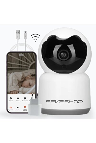 Seve Shop Monitor pentru bebeluși, SeveShop ® Fără fir, FullHD 1080p, 360 °  ...