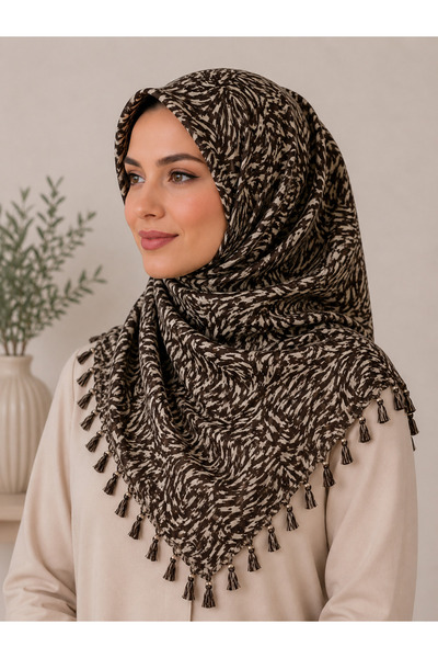 BUTİKBEGENN 110-110 CM Kaliteli Yüzde 95 Pamuk Sökme Boncuklu Yazma