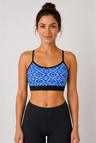 Derya Kurşun Basic Patterned Padded Bustier 529-02